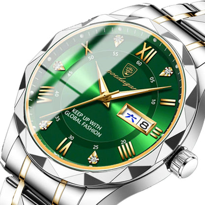 POEDAGAR 615 Waterproof Men's Watch – Luxury Quartz Wristwatch with Date & Week Display