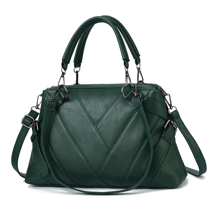 Soft Leather Handbag for Women – Large-Capacity Ladies' Shoulder Bag for Everyday Use Leila