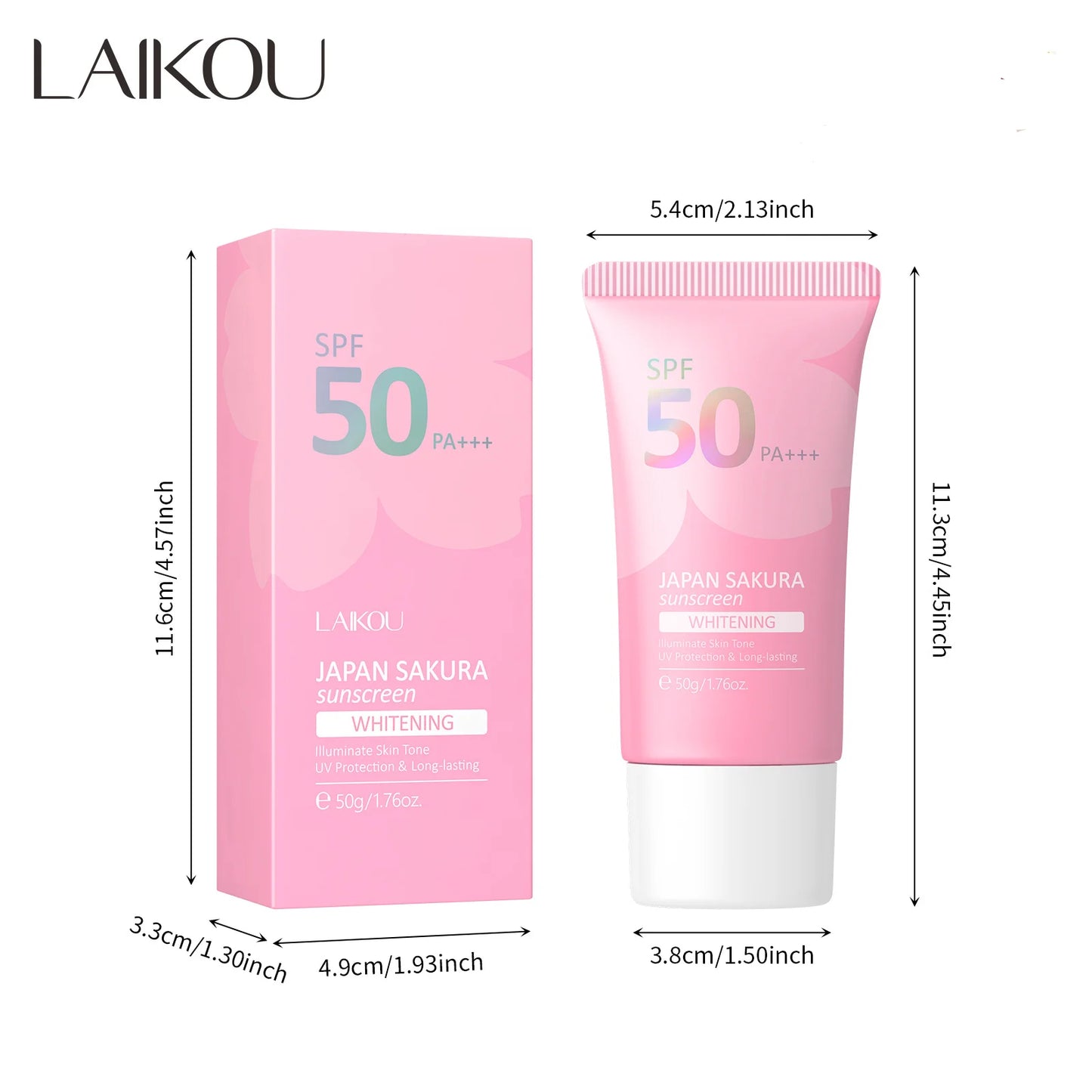 Sakura Facial Body Sunscreen Skin Protective Face Skin Sunscreen Spf50