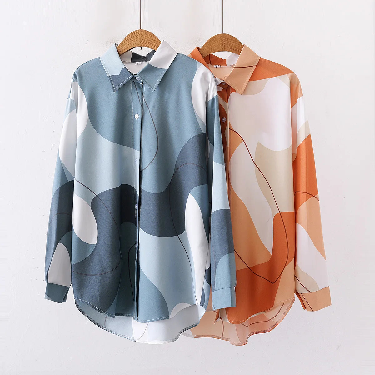 Women's New Floral Print Lapel Long-Sleeve Shirt – Loose-Fit, Trendy, and Stylish Design Relyn