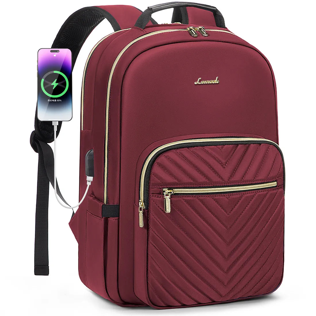 Waterproof Nylon Laptop Backpack for Women & Girls - 15.6 & 17-Inch College, School, Travel, and Business Bag