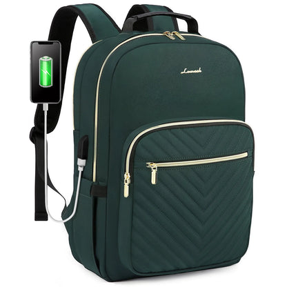 Waterproof Nylon Laptop Backpack for Women & Girls - 15.6 & 17-Inch College, School, Travel, and Business Bag