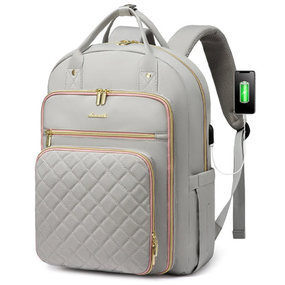 LOVEVOOK Fashion Travel Backpack | Water-Resistant, Multi-Pocket College Bookbag for Women, Fits 15.6" & 17" Laptops