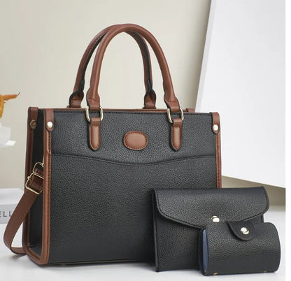 Women's 2-in-1 Designer Tote Bag – Stylish Handbag with Zipper Closure & Polyester Lining for All Seasons