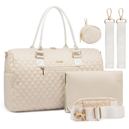 Waterproof Mommy Travel Bag | Large Capacity Duffle with Changing Pad & Pacifier Case Sarah
