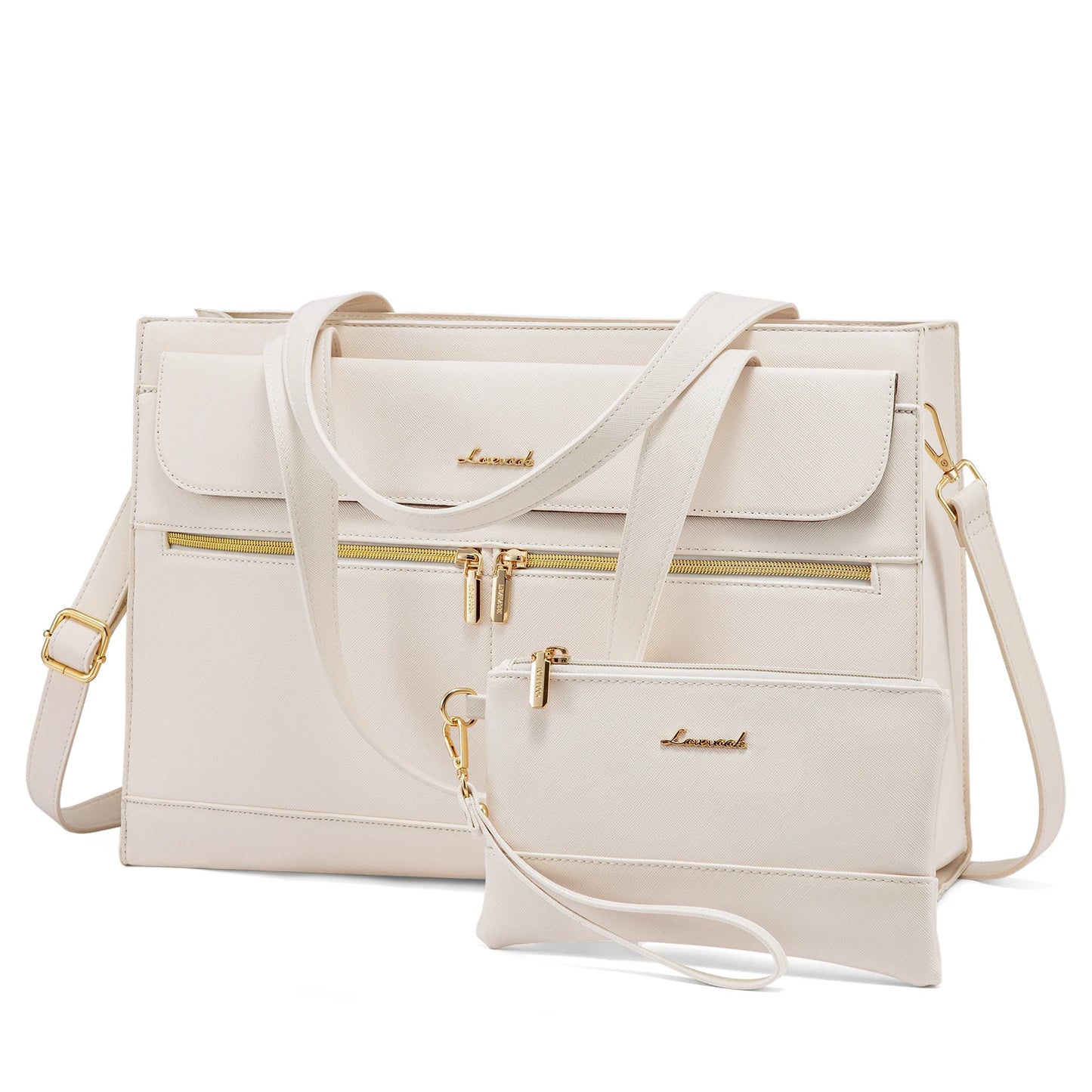 LOVEVOOK 2-Piece Laptop Tote & Shoulder Bag Set | 15.6-inch Women’s Briefcase