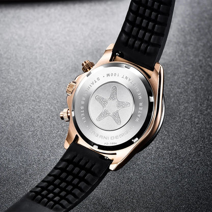 PAGANI DESIGN 1664 – Men's Luxury Quartz Chronograph Watch, Waterproof Business Sport Wristwatch with Date Function