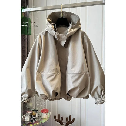 Women's Retro Hooded Jacket – Loose Fit Casual Fashion Coat Sansa