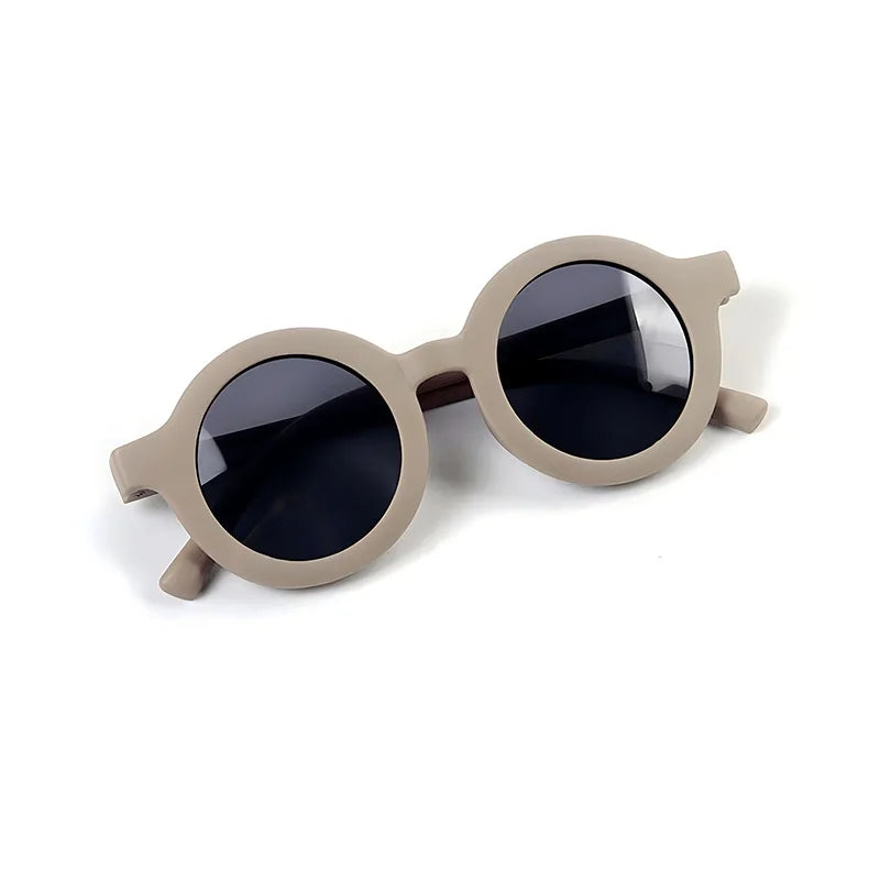 Cute Round Polarized Kids Sunglasses - Flexible TPEE Frame | CAT3 UV Protection for Girls & Boys Toby