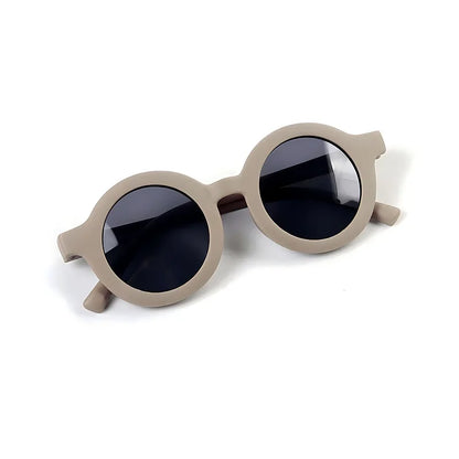 Cute Round Polarized Kids Sunglasses - Flexible TPEE Frame | CAT3 UV Protection for Girls & Boys Toby