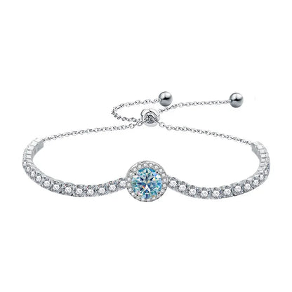 Luxury S925 Sterling Silver Moissanite Bracelet: Elegant Bangles Celaena