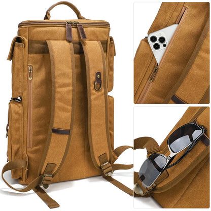 Retro Waterproof Travel Backpack for Men – Outdoor Leisure Bag with Large Capacity & Laptop Compartment