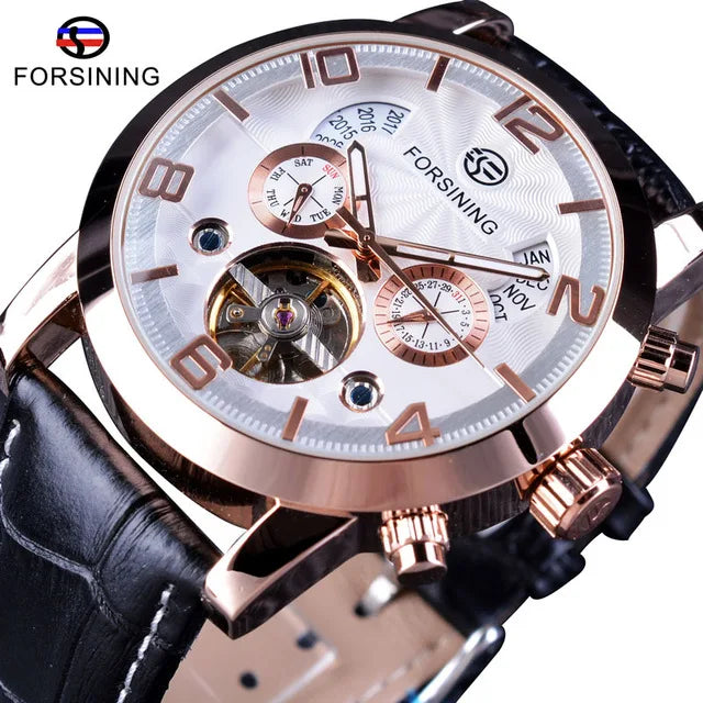 Forsining Luxury Tourbillon Automatic Watch for Men – Multifunction Mechanical Wristwatch with Fashion Dial | Classic Design | Reloj Hombre | Montre Homme Wangyu