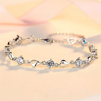 Elegant Women's 925 Sterling Silver Moissanite Bracelet – Gorgeous Jewelry Gift for Mom, Grandma, or Special Occasions Elsa