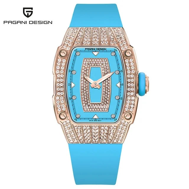 PAGANI DESIGN PD-YS013 – 2023 Luxury Women's Quartz Watch with Diamond Accents, Elegant Fashion Ladies Wristwatch for Gifting