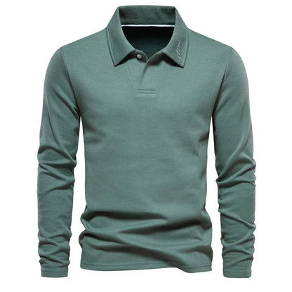 Men's Cotton V-Neck Long Sleeve T-Shirt - Casual and Comfortable Tops for Everyday Wear Owen