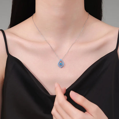 D-Color 1 Karat Moissanite Pendant Necklace – Elegant S925 Sterling Silver Jewelry