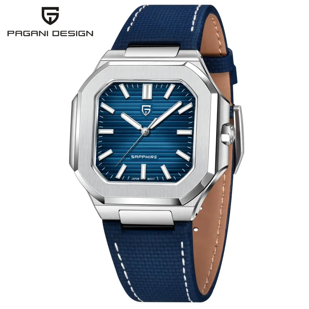 PAGANI DESIGN PD-YS019 Men's Quartz Watch - 36MM VH31, 10Bar Waterproof, Sapphire Glass, Stainless Steel Sports Reloj Hombre