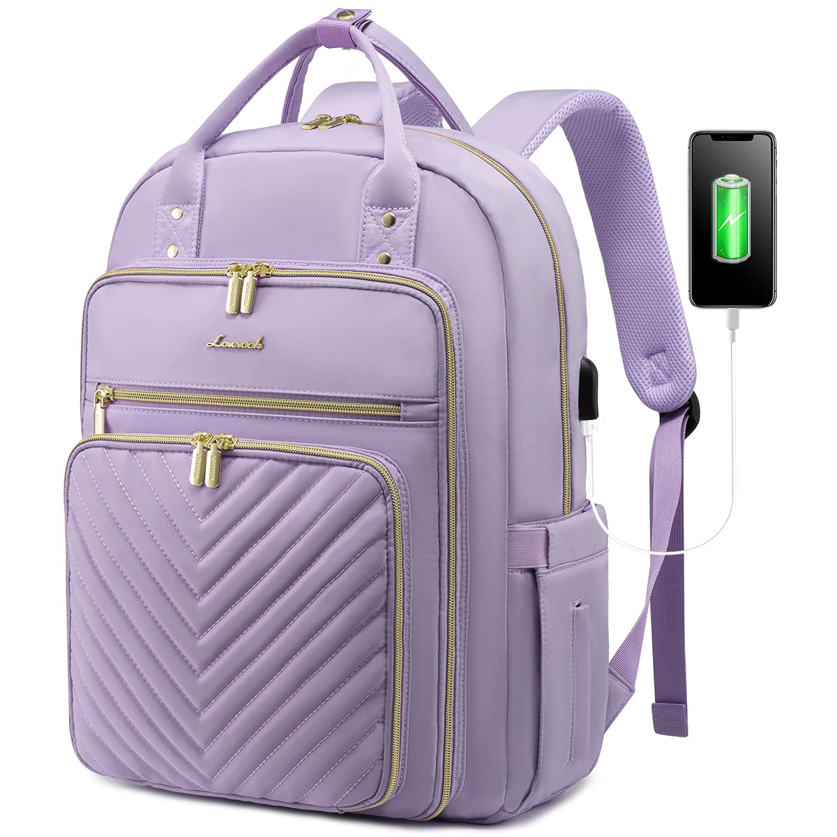 Women's 15.6-Inch Laptop Backpack - Stylish Work, Travel, and School Bag | Large Casual Sports & Business Backpack Selin