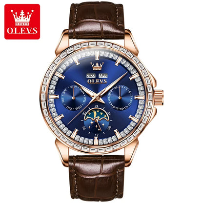 OLEVS 6695 Men's Luxury Watch - Automatic Mechanical, Waterproof, Business Dress Style