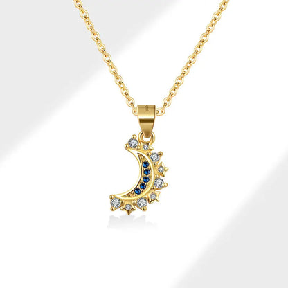Sterling Silver Sun and Moon Couple Necklace – Custom Fine Pendant for Anniversary Gift Set Kelsa