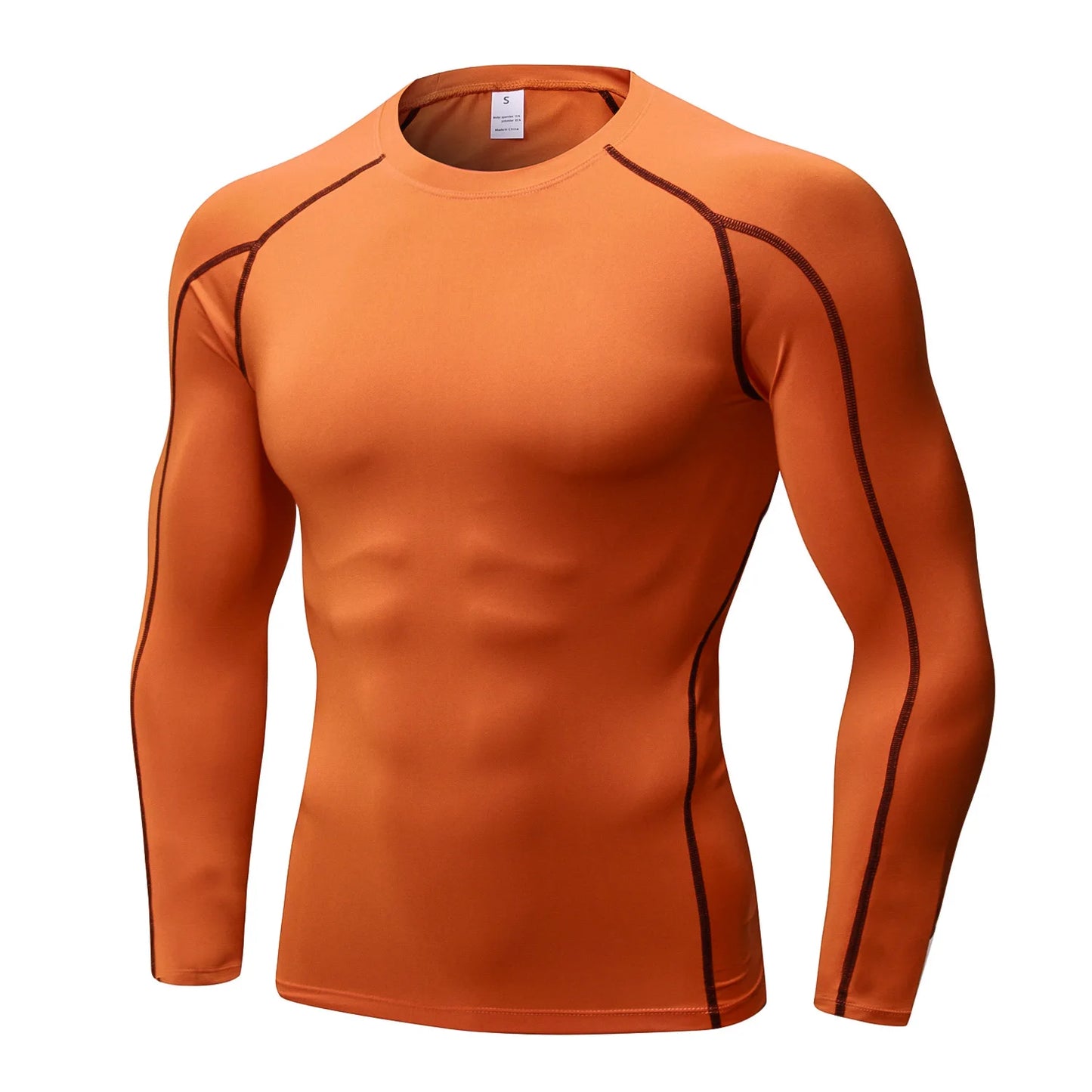 Men’s Long‑Sleeve Compression Shirt – Polyester Spandex Performance Athletic Top Renan