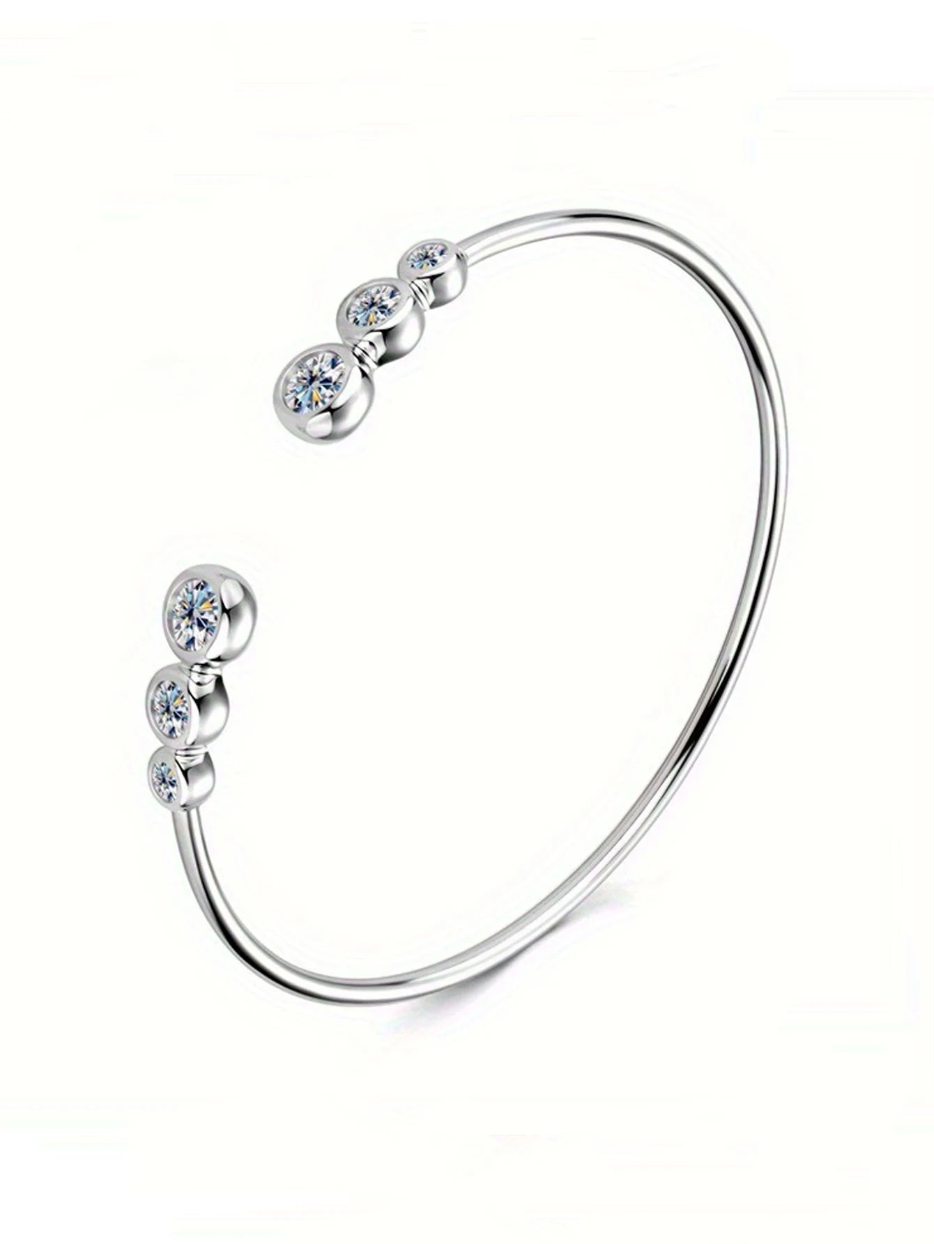 Simple & Stylish 925 Sterling Silver Moissanite Bracelet – Everyday Fashion Jewelry for Women, Perfect Holiday Gift Margaux