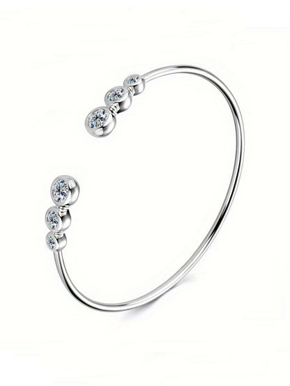 Simple & Stylish 925 Sterling Silver Moissanite Bracelet – Everyday Fashion Jewelry for Women, Perfect Holiday Gift Margaux