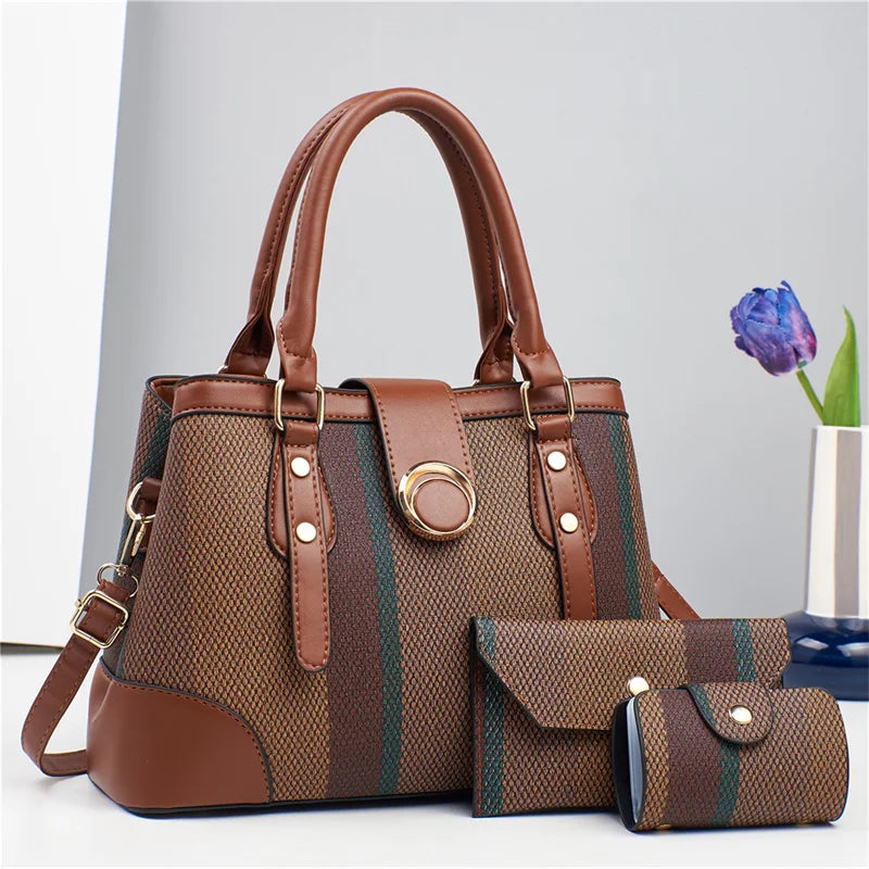 Leather Tote Bag for Women – Classic Fashion Shoulder Handbag, Customizable Ladies' Purse