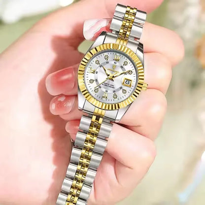 POEDAGAR 780 Luxury Quartz Watch for Women – Elegant Waterproof Luminous Ladies Stainless Steel Watch