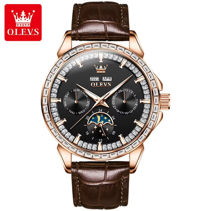 OLEVS 6695 Men's Luxury Watch - Automatic Mechanical, Waterproof, Business Dress Style