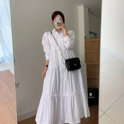 Women's Ruffled Pleated Dress | Elegant Casual Loose Fit for Spring & Summer Marian