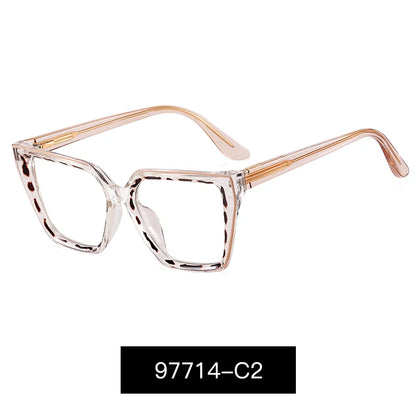 Women’s Square Blue Light Blocking Eyeglasses – TR90+CP Optical Frames | Custom Photochromic Anti-Blue Light Bezel