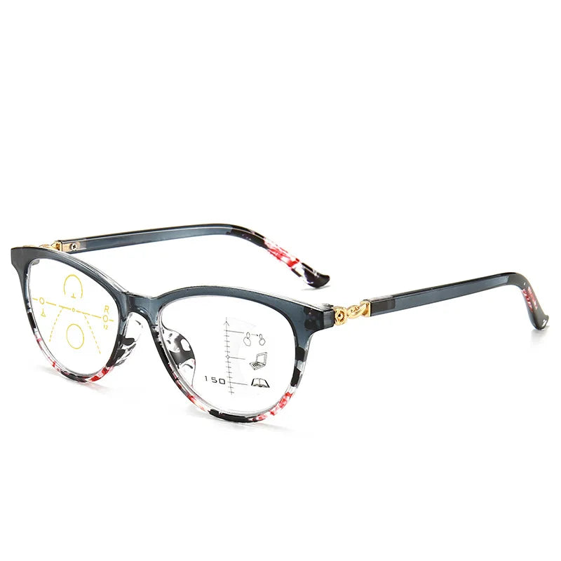 Blue Light Blocking Progressive Reading Glasses | Multifocal Magnifiers for Men & Women | Anti-Glare Computer Glasses for Near & Far Vision | Presbyopic Spectacles Beron