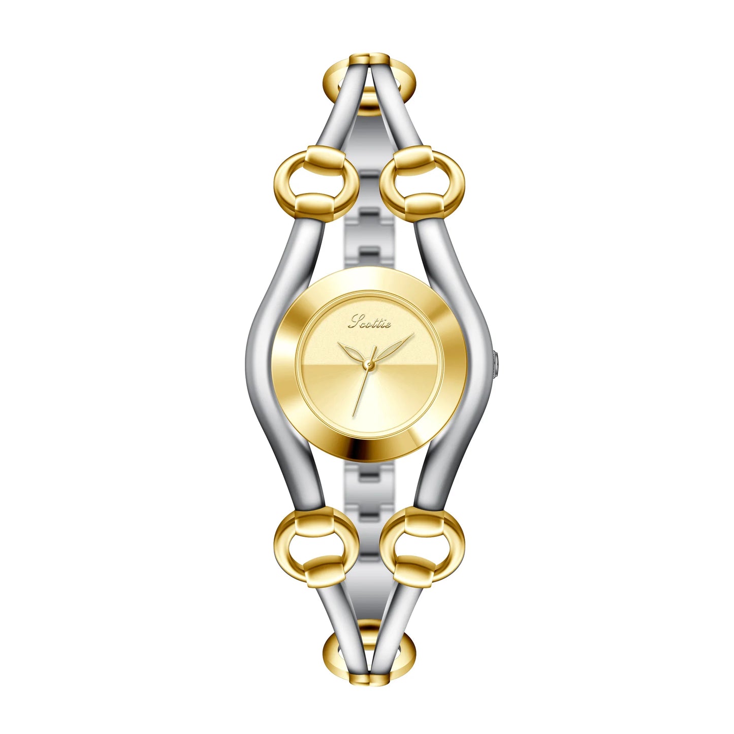 Scottie 9737 Women’s Watch – Unique Shaped Design, Fashionable New Style | Water‑Resistant Quartz Ladies’ Wristwatch Delilah