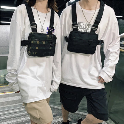 Men's Tactical Chest Rig Bag – Casual Outdoor Style Streetwear Messenger Bag with Molle Design, Small Oxford Vest Bag for Hip-Hop and Everyday Use Joel