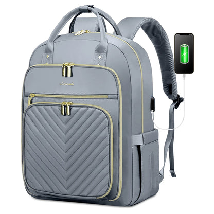 Women's 15.6-Inch Laptop Backpack - Stylish Work, Travel, and School Bag | Large Casual Sports & Business Backpack Selin