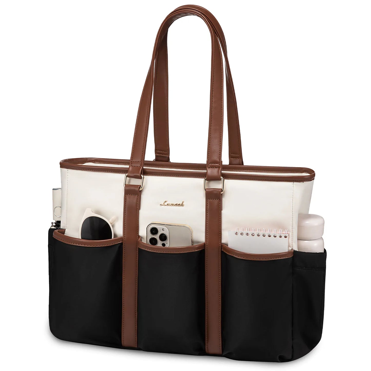 LOVEVOOK Work Tote Laptop Bag - Multi-Pocket Utility Bag for Teachers, Nurses, Travel & Daily Use Vina