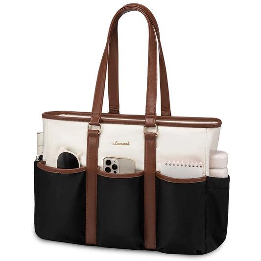 LOVEVOOK Work Tote Laptop Bag - Multi-Pocket Utility Bag for Teachers, Nurses, Travel & Daily Use Vina