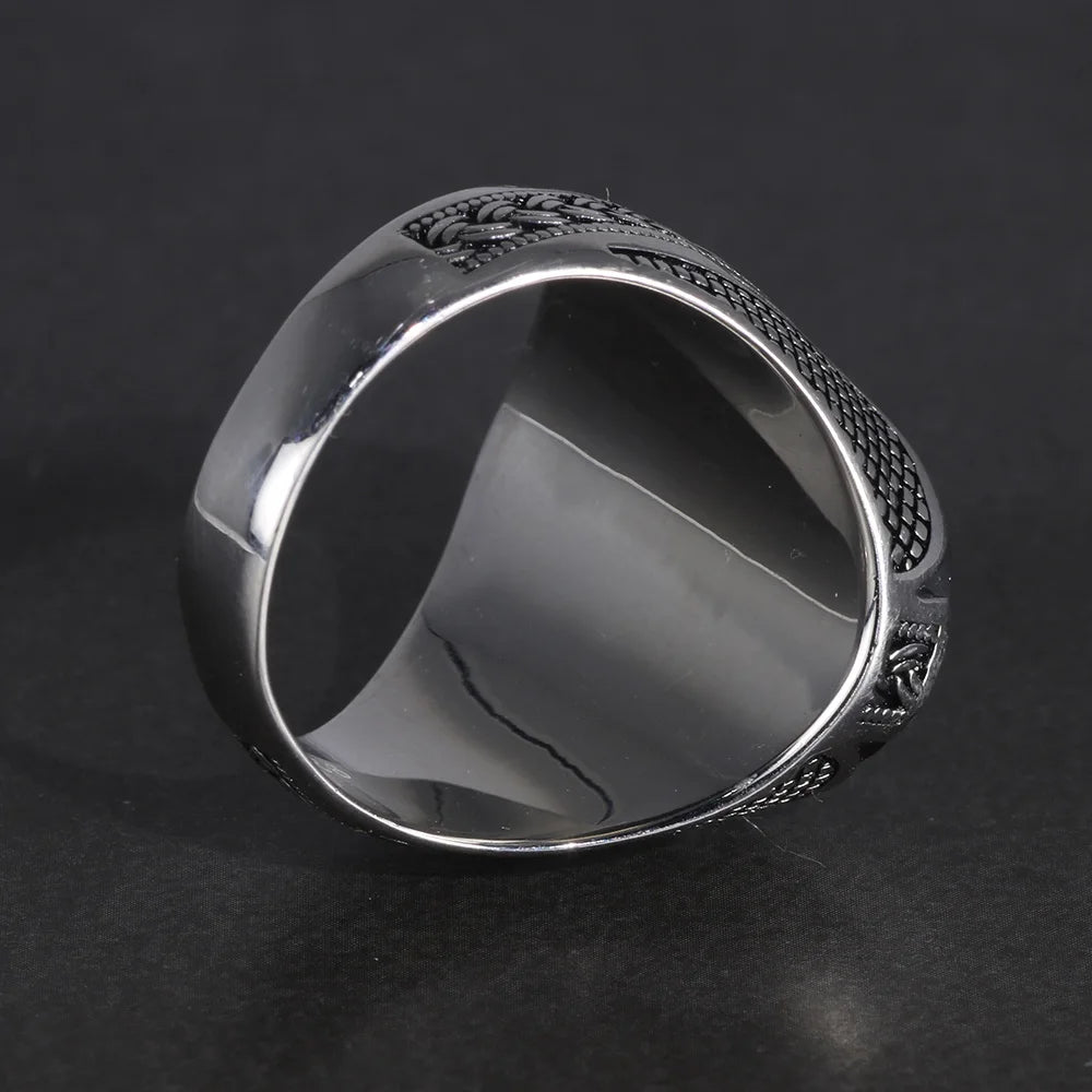 Men’s 925 Sterling Silver Ring with Red Zircon Stone – Vintage Turkish Wedding Jewelry Eren