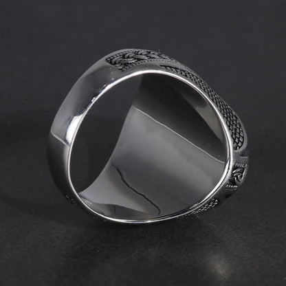 Men’s 925 Sterling Silver Ring with Red Zircon Stone – Vintage Turkish Wedding Jewelry Eren