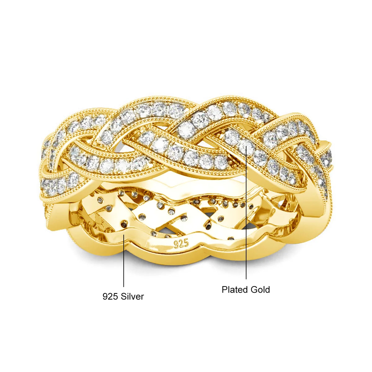 Luxury Moissanite Diamond Ring in 925 Sterling Silver – Unisex Hip Hop Statement Ring for Men & Women Lex