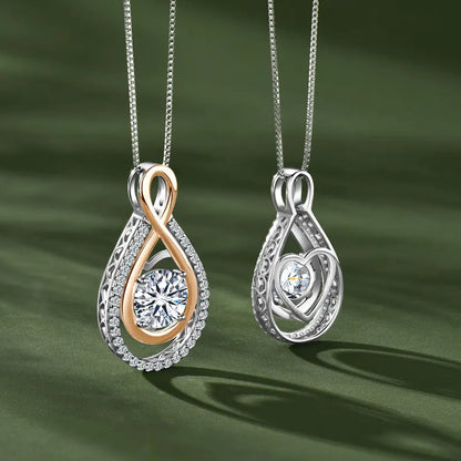 3 Carat (9mm) Moissanite Solitaire Pendant Necklace – S925 Sterling Silver, Brilliant Diamond-Like Sparkle Elvan