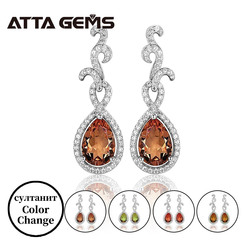 Zultanite Color-Change Gem Jewelry Set – Sterling Silver 925 Earrings & Pendant for Girls, Birthday Gift  Orlaya