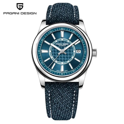PAGANI DESIGN 1778 Men's Automatic Mechanical Watch – NH35A Movement, Sapphire Crystal, 100M Waterproof, Braided & Leather Strap