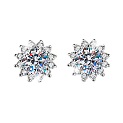 GRA Certified VVS1 Moissanite Sunflower Jewelry Set in 925 Sterling Silver – Fine Fashion Gift for Women Analie