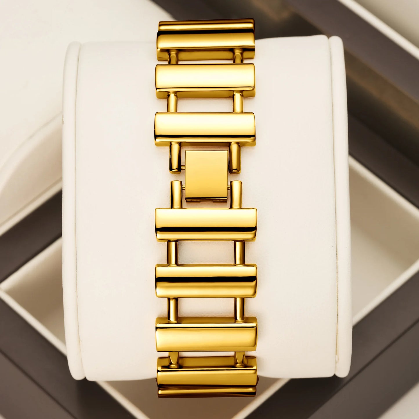 Women’s 34mm Square Quartz Watch – Minimalist Alloy Case, Mineral Glass Dial, 10M Water Resistant, Elegant Daily Wear Francine