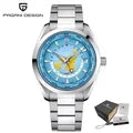 Pagani Design 1788 Men's NH34 Automatic GMT Watch – Sapphire Crystal, Stainless Steel, Multi‑Time Zone
