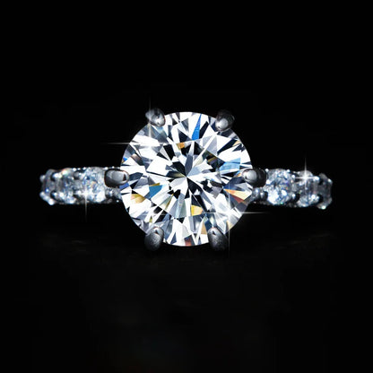 S925 Sterling Silver 5 Carat VVS D Color Moissanite Engagement Ring for Women – Luxury Wedding Band Calyra