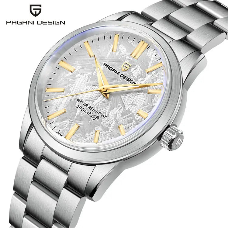 Pagani Design 1734 Men's Quartz Watch – Stainless Steel Band, Luminous Dial, Japanese Movement